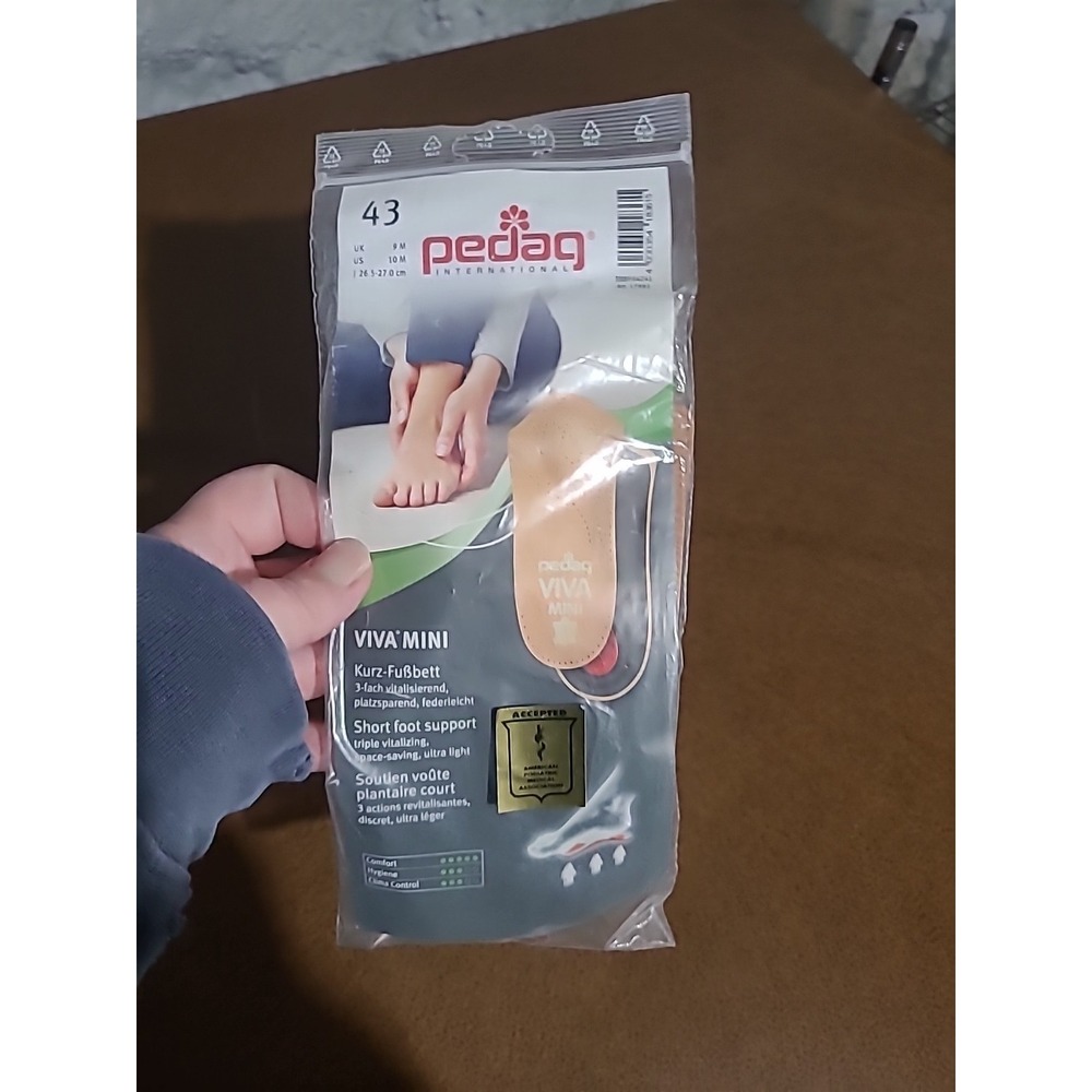 Pedag VIVA Mini Leather 3/4 Insole Insert Men's Sz 10 Tan Anatomically Correct